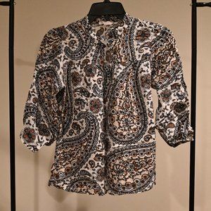 Top / Brand LOFT / Size X-small petite / Long-Sleeve / Paisley Floral
